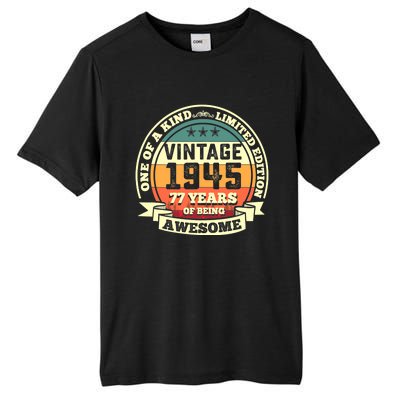 77th Birthday Vintage Tee Retro Awesome 1945 77 Years Old Tank Top Tall Fusion ChromaSoft Performance T-Shirt