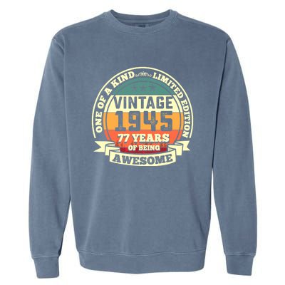 77th Birthday Vintage Tee Retro Awesome 1945 77 Years Old Tank Top Garment-Dyed Sweatshirt