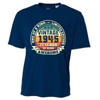 77th Birthday Vintage Tee Retro Awesome 1945 77 Years Old Tank Top Cooling Performance Crew T-Shirt