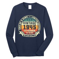 77th Birthday Vintage Tee Retro Awesome 1945 77 Years Old Tank Top Long Sleeve Shirt