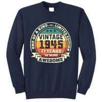 77th Birthday Vintage Tee Retro Awesome 1945 77 Years Old Tank Top Tall Sweatshirt