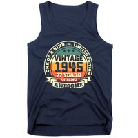 77th Birthday Vintage Tee Retro Awesome 1945 77 Years Old Tank Top Tank Top