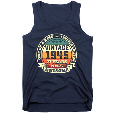 77th Birthday Vintage Tee Retro Awesome 1945 77 Years Old Tank Top Tank Top