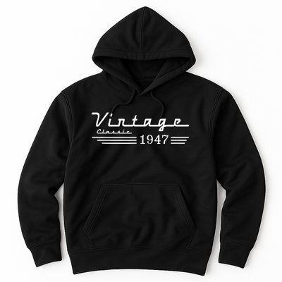 75th Birthday Vintage 1947 Classic Hoodie