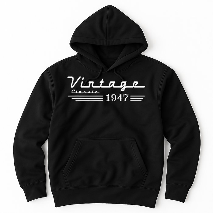 75th Birthday Vintage 1947 Classic Hoodie