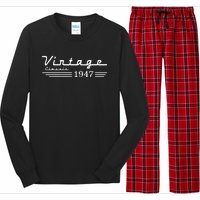 75th Birthday Vintage 1947 Classic Long Sleeve Pajama Set