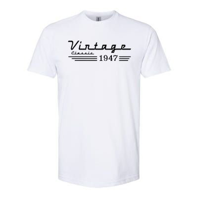 75th Birthday Vintage 1947 Classic Softstyle CVC T-Shirt