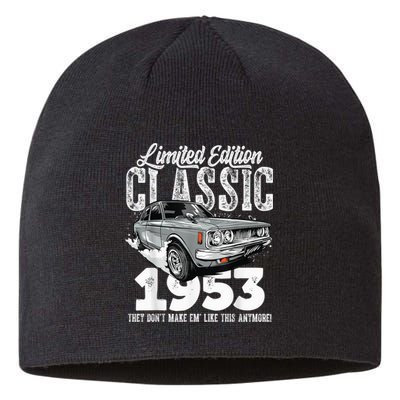 70th birthday Vintage Classic Car 1953 B-day 70 year old Sustainable Beanie