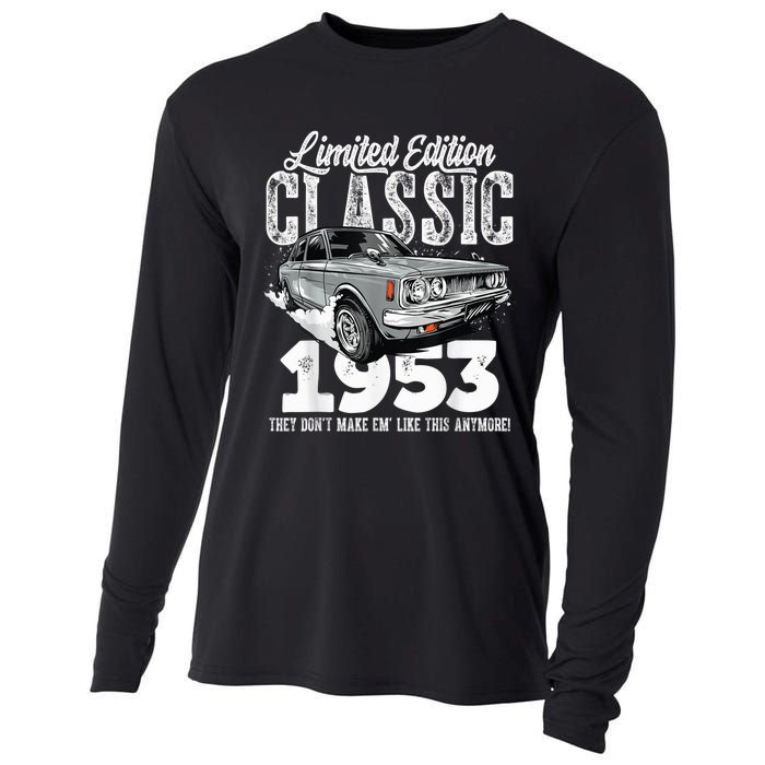 70th birthday Vintage Classic Car 1953 B-day 70 year old Cooling Performance Long Sleeve Crew