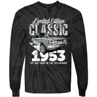 70th birthday Vintage Classic Car 1953 B-day 70 year old Tie-Dye Long Sleeve Shirt