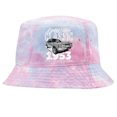 70th birthday Vintage Classic Car 1953 B-day 70 year old Tie-Dyed Bucket Hat