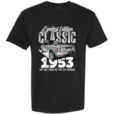 70th birthday Vintage Classic Car 1953 B-day 70 year old Garment-Dyed Heavyweight T-Shirt