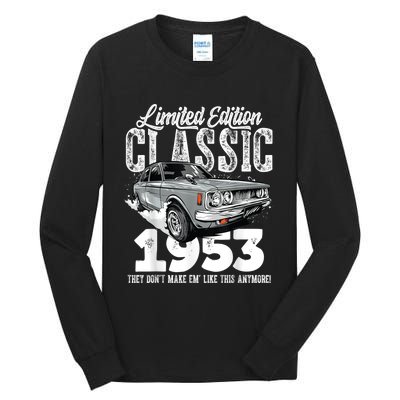 70th birthday Vintage Classic Car 1953 B-day 70 year old Tall Long Sleeve T-Shirt