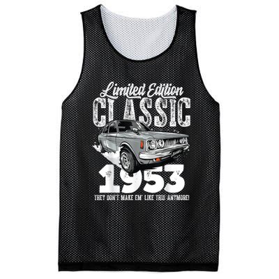 70th birthday Vintage Classic Car 1953 B-day 70 year old Mesh Reversible Basketball Jersey Tank