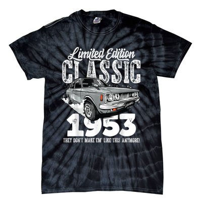 70th birthday Vintage Classic Car 1953 B-day 70 year old Tie-Dye T-Shirt