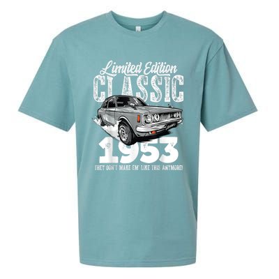 70th birthday Vintage Classic Car 1953 B-day 70 year old Sueded Cloud Jersey T-Shirt