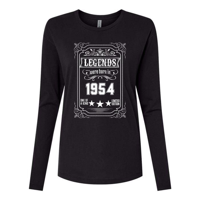 70th Birthday Vintage Legends Born In 1954 70 Years Old Womens Cotton Relaxed Long Sleeve T-Shirt