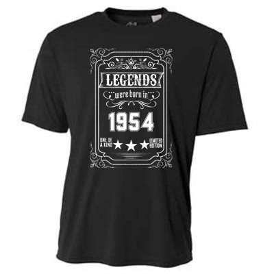 70th Birthday Vintage Legends Born In 1954 70 Years Old Cooling Performance Crew T-Shirt