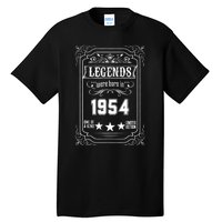 70th Birthday Vintage Legends Born In 1954 70 Years Old Tall T-Shirt