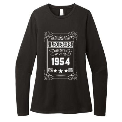 70th Birthday Vintage Legends Born In 1954 70 Years Old Womens CVC Long Sleeve Shirt