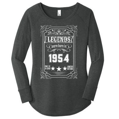 70th Birthday Vintage Legends Born In 1954 70 Years Old Women's Perfect Tri Tunic Long Sleeve Shirt