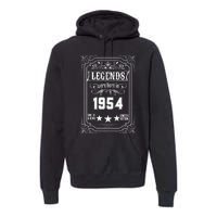 70th Birthday Vintage Legends Born In 1954 70 Years Old Premium Hoodie