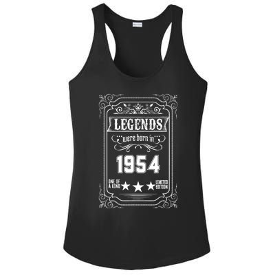 70th Birthday Vintage Legends Born In 1954 70 Years Old Ladies PosiCharge Competitor Racerback Tank