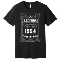 70th Birthday Vintage Legends Born In 1954 70 Years Old Premium T-Shirt