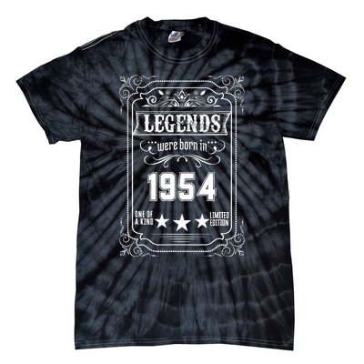 70th Birthday Vintage Legends Born In 1954 70 Years Old Tie-Dye T-Shirt