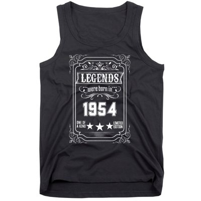 70th Birthday Vintage Legends Born In 1954 70 Years Old Tank Top