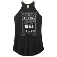 70th Birthday Vintage Legends Born In 1954 70 Years Old Women's Perfect Tri Rocker Tank