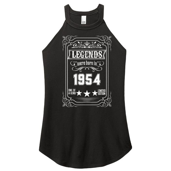 70th Birthday Vintage Legends Born In 1954 70 Years Old Women's Perfect Tri Rocker Tank