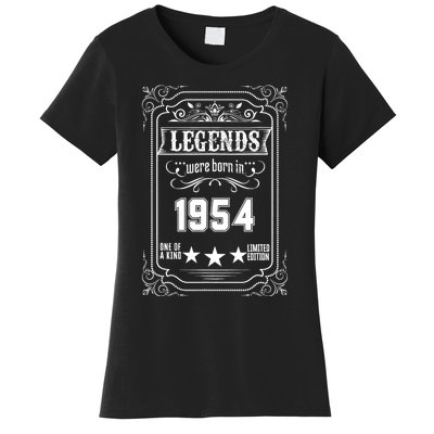 70th Birthday Vintage Legends Born In 1954 70 Years Old Women's T-Shirt