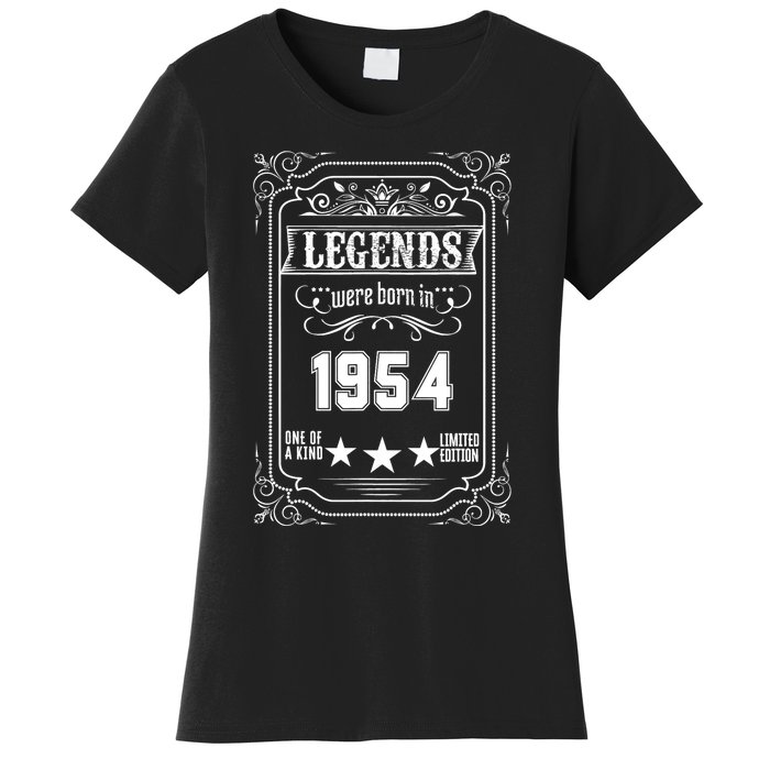 70th Birthday Vintage Legends Born In 1954 70 Years Old Women's T-Shirt