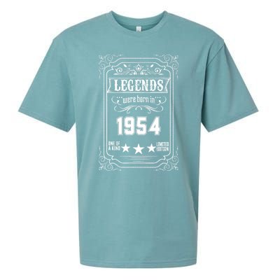 70th Birthday Vintage Legends Born In 1954 70 Years Old Sueded Cloud Jersey T-Shirt