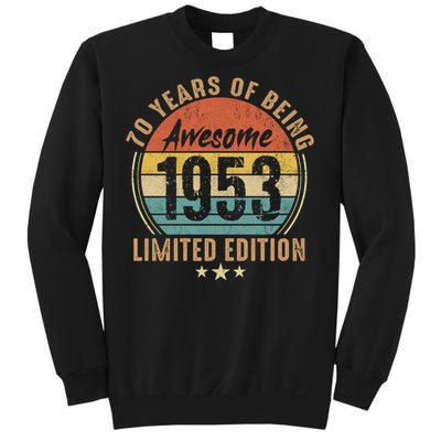 70th Birthday Vintage Limited Edition 1953 Sweatshirt