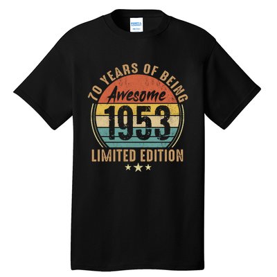 70th Birthday Vintage Limited Edition 1953 Tall T-Shirt