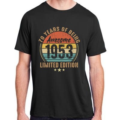 70th Birthday Vintage Limited Edition 1953 Adult ChromaSoft Performance T-Shirt