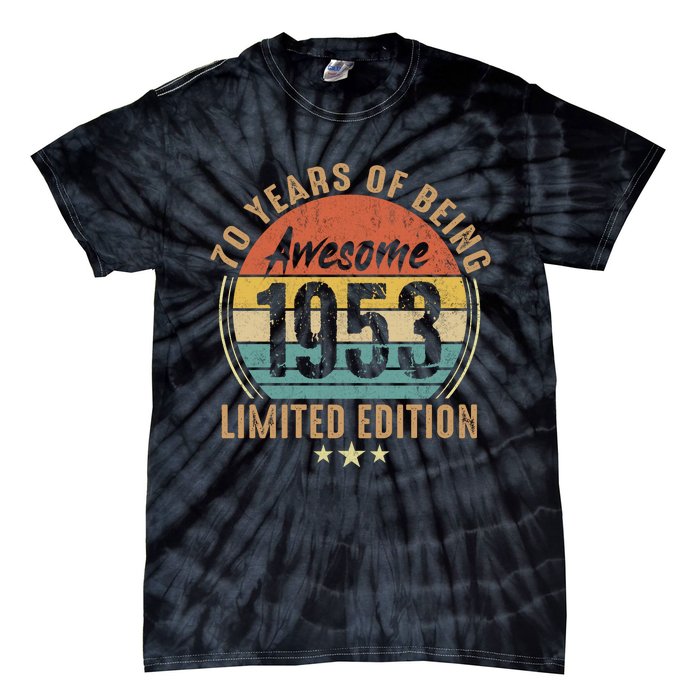 70th Birthday Vintage Limited Edition 1953 Tie-Dye T-Shirt