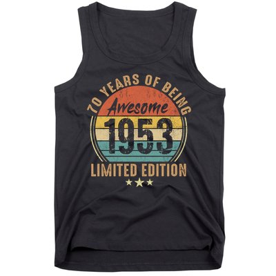 70th Birthday Vintage Limited Edition 1953 Tank Top