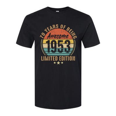 70th Birthday Vintage Limited Edition 1953 Softstyle CVC T-Shirt