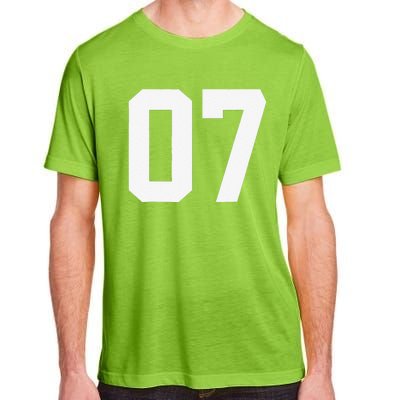 7 Cool Distressed Birthday Lucky Number Player 7th Adult ChromaSoft Performance T-Shirt