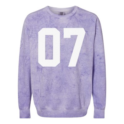 7 Cool Distressed Birthday Lucky Number Player 7th Colorblast Crewneck Sweatshirt