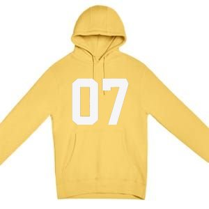 7 Cool Distressed Birthday Lucky Number Player 7th Premium Pullover Hoodie