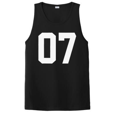 7 Cool Distressed Birthday Lucky Number Player 7th PosiCharge Competitor Tank