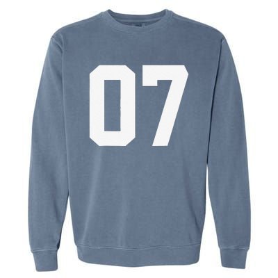 7 Cool Distressed Birthday Lucky Number Player 7th Garment-Dyed Sweatshirt