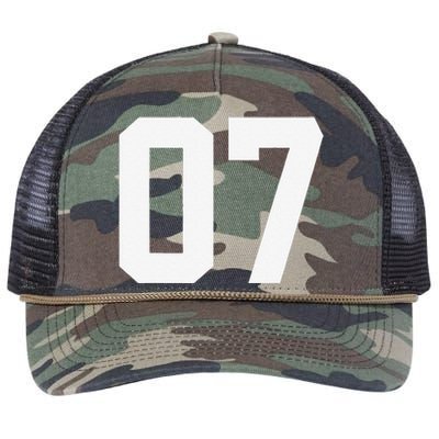 7 Cool Distressed Birthday Lucky Number Player 7th Retro Rope Trucker Hat Cap