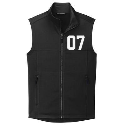 7 Cool Distressed Birthday Lucky Number Player 7th Collective Smooth Fleece Vest