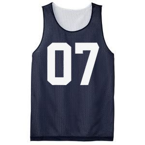 7 Cool Distressed Birthday Lucky Number Player 7th Mesh Reversible Basketball Jersey Tank