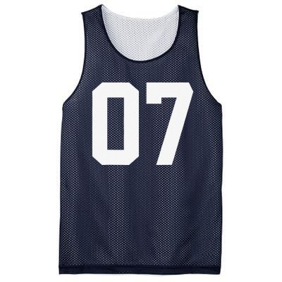 7 Cool Distressed Birthday Lucky Number Player 7th Mesh Reversible Basketball Jersey Tank